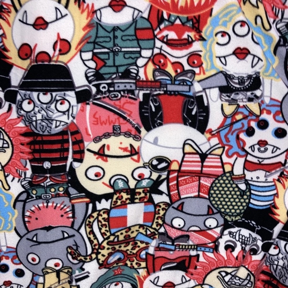 EEVEE Horror Leggings with Classic Creepsters One Size For Plus 3-5x, Worn Once!